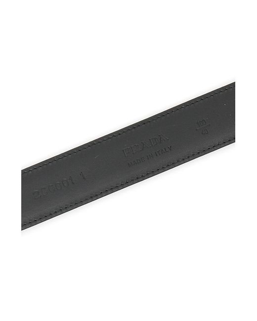 Prada Black Saffiano Buckle Belt for men