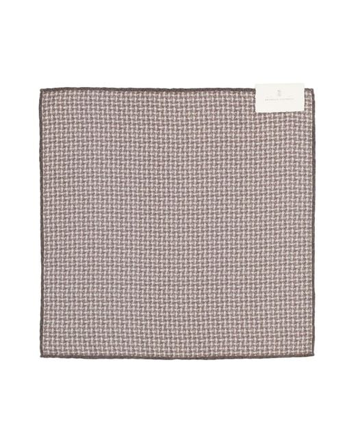 Brunello Cucinelli Multicolor Patterned Pocket Square for men
