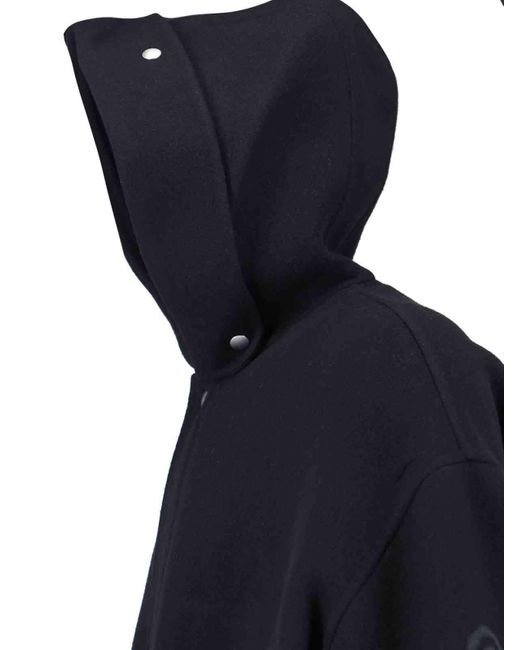 Jil Sander Black Zipped Hooded Jacket for men