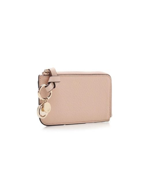 Chloé Pink Chloé Alphabet Zipped Cardholder