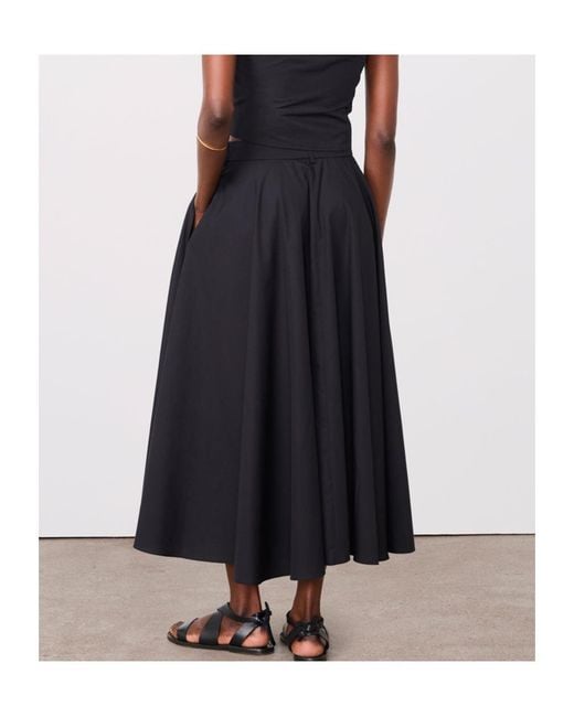 Officine Generale Blue Belt Loop Midi Skirt