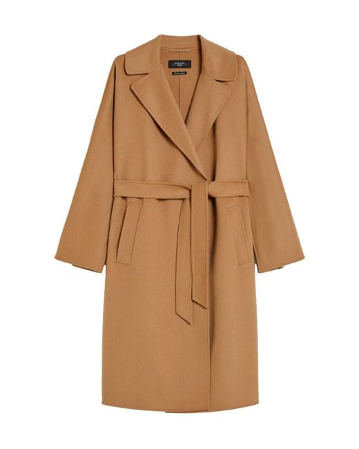 Weekend by Maxmara Brown Corte Belted Long-Sleeved Coat
