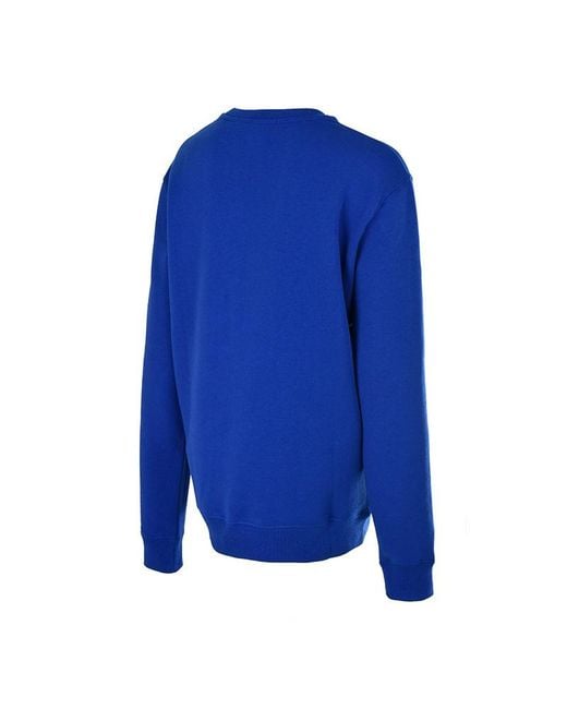 MSGM Blue Logo Letter Printed Sweater