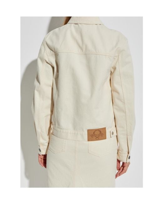 Moschino Natural Logo Patch Denim Jacket