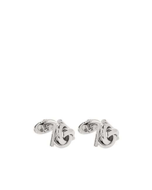 Ferragamo White Ferragamo Gancini Cuff Links for men