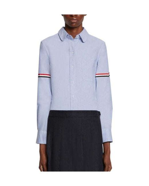 Thom Browne Blue Classic Striped Sleeve Shirt