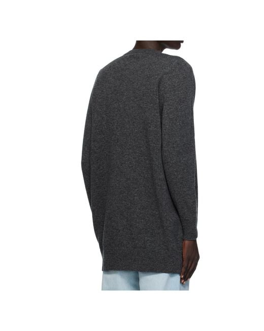 Bally Gray Long Wool Sweater for men