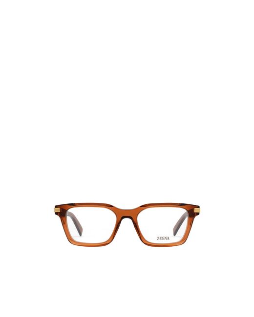 Zegna Multicolor Square Frame Glasses for men