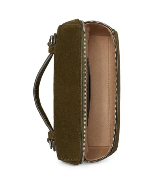 Tory Burch Green Romy Suede Slim Top-Handle