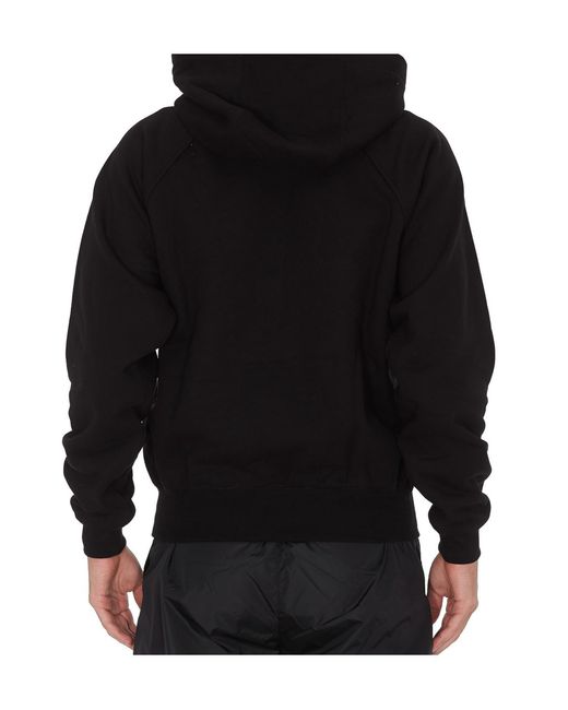 Versace Black Logo-Print Hoodie for men