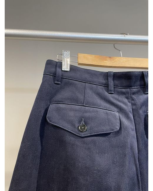 AMI Blue Casual Trousers With Belt Loop for men