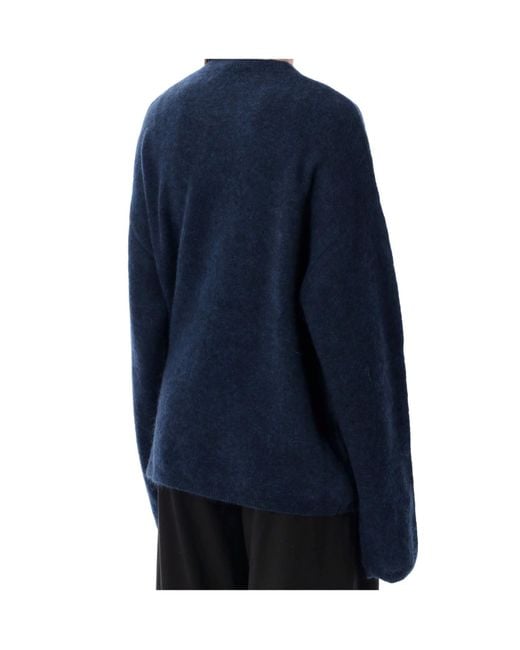 Frankie Shop Blue Timea Mohair Fuzzy Sweater