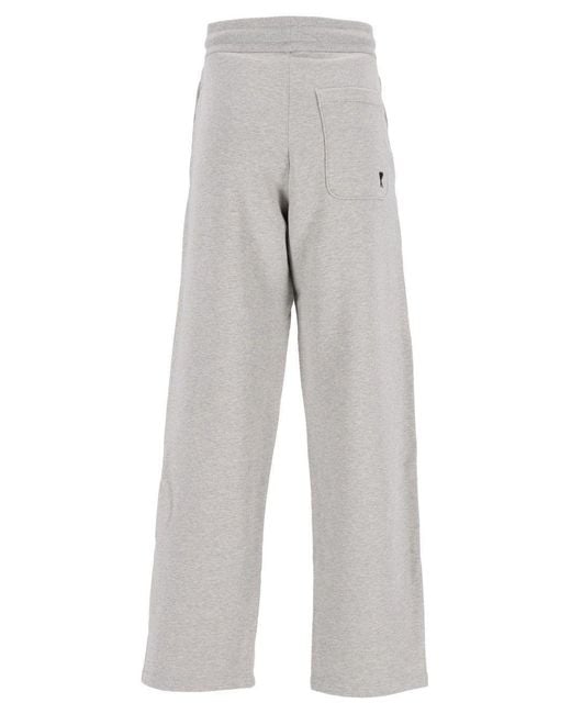 AMI Gray Drawstring Casual Pants