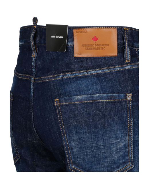 DSquared² Blue Belt-Loop Jeans for men