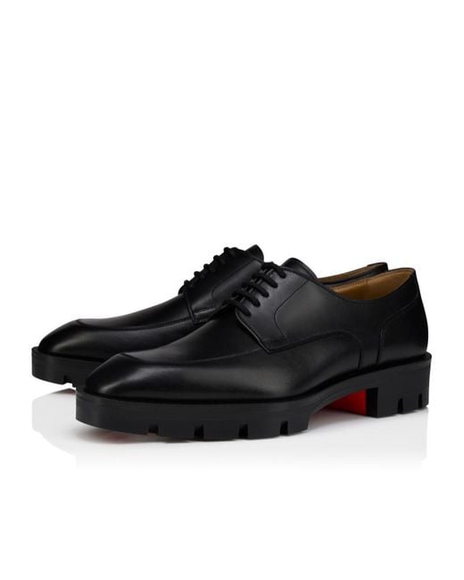 Christian Louboutin Black Davisol Lion Derbies for men