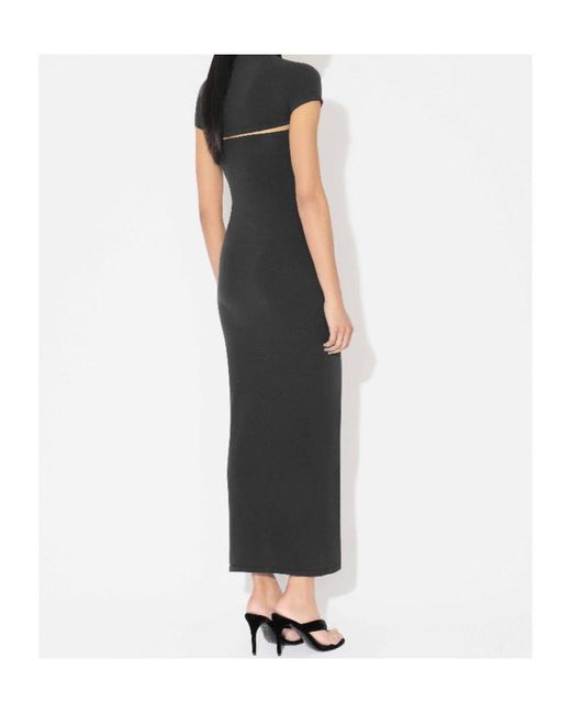Alaïa Black Alaïa Second-Skin Knit Cut-Out Dress