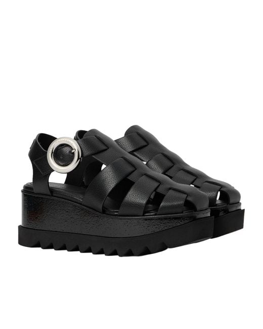 Stella McCartney Black Elyse Platform Sandals