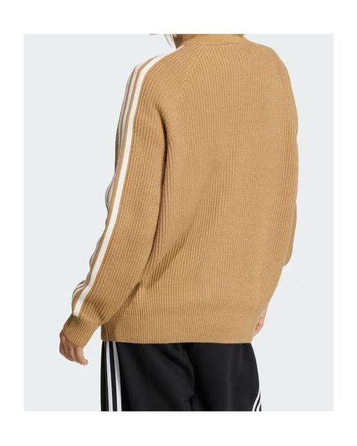 Adidas Originals Natural Funnel Neck Quarter Zip Sweatshirt