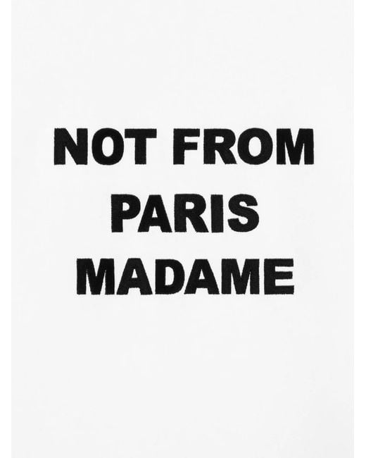 Drole de Monsieur White Drôle De Monsieur Not From Paris Sweatshirt for men