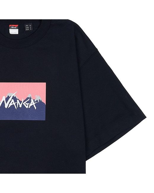 NANGA Blue Crew Neck T-Shirt for men