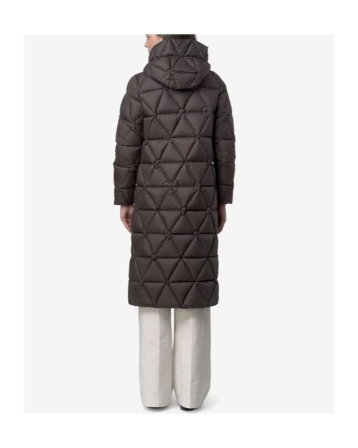 K-Way Brown Long-Sleeved Down Jacket