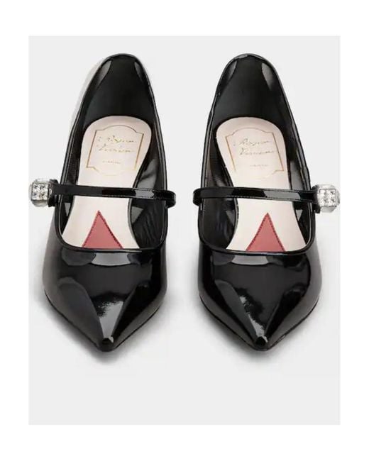 Roger Vivier Black Virgule Babies Pumps