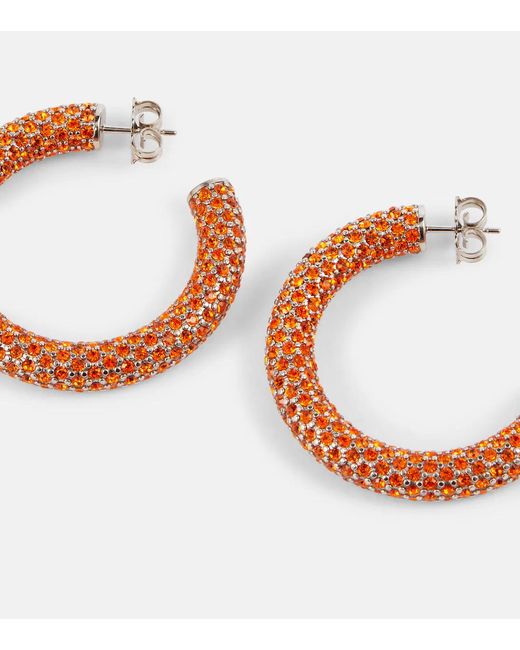 AMINA MUADDI Pink Cameron Medium Hoop Earrings