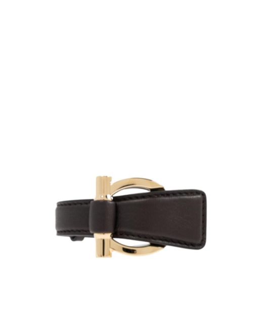 Ferragamo White Ferragamo Gancini Bracelet for men
