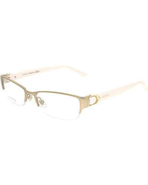 Gucci White Logo Detail Flat Lens