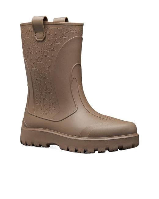 Dior Brown Garden Rain Boot for men
