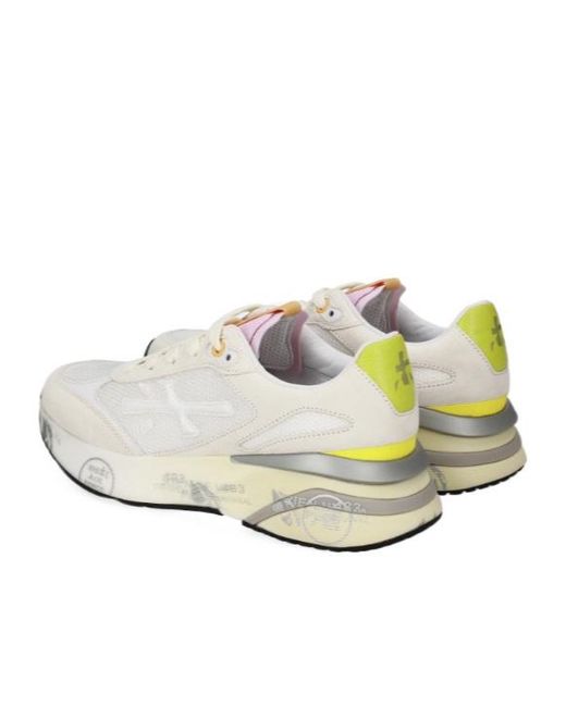 Premiata White Lace-Up Sneakers