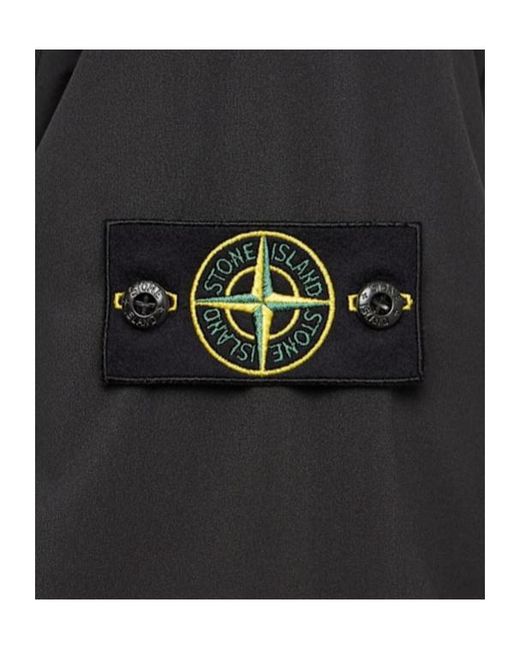 Stone Island Black Long-Sleeved Casual Jacket for men