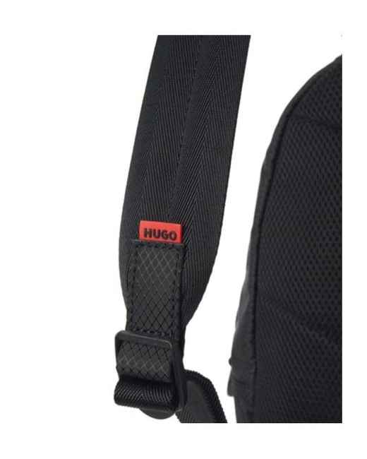 Boss Blue Zippered Backpack for men
