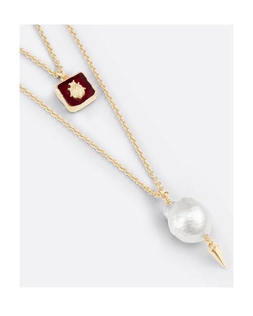 Dior White Jardin D'Hiver Multichain Necklace