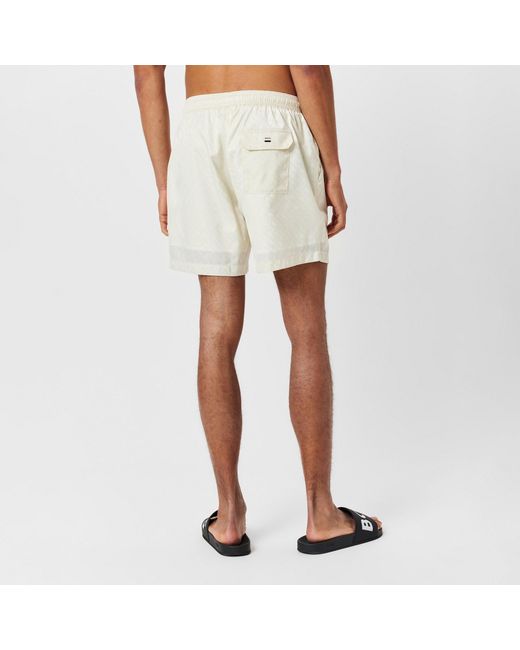 Boss White Solid Color Shorts for men