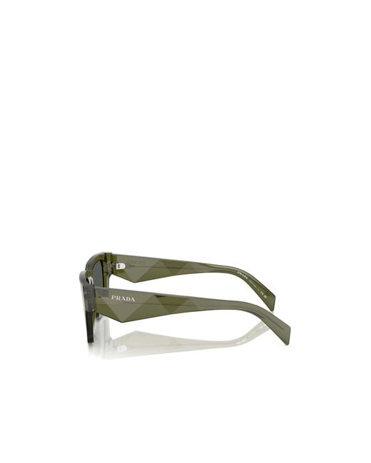 Prada Green Eyewear Square Frame Sunglasses for men
