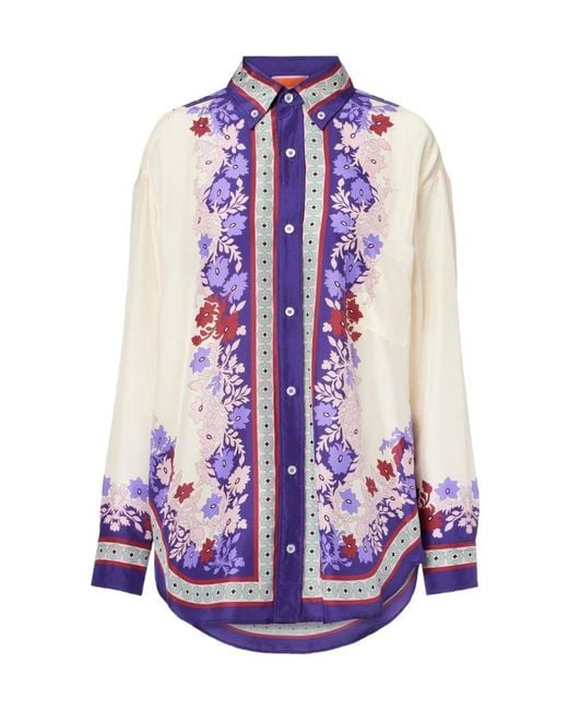 LaDoubleJ Purple Better Than Your Boyfriend Silk Shirt