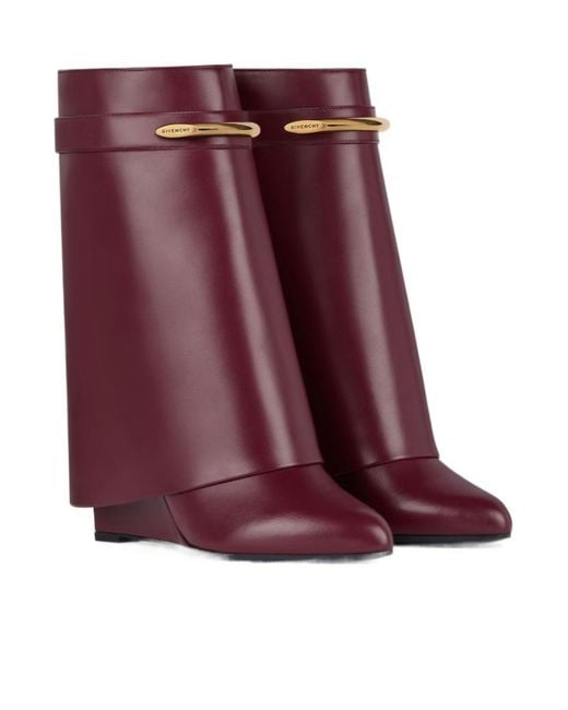 Givenchy Purple Shark Ankle Boots