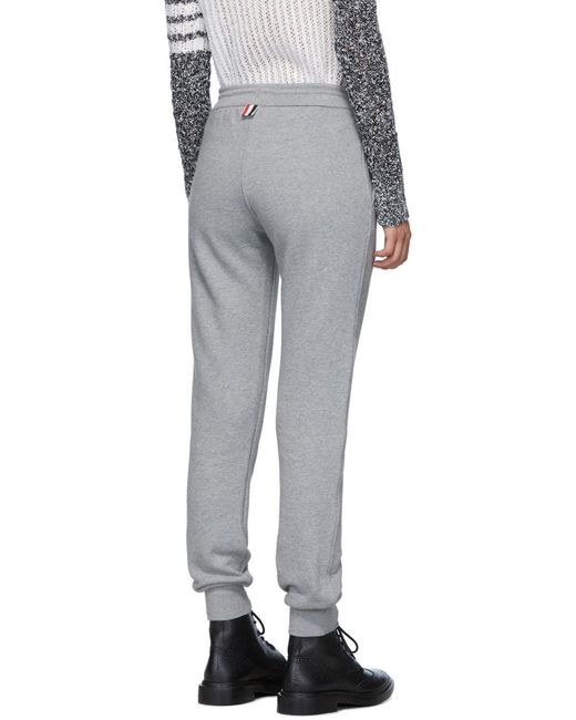 Thom Browne Gray Rwb Side Stripe Sweatpants