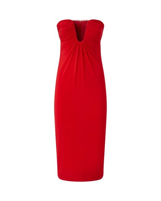 Pinko Evening Contoured Neckline Midi Dress