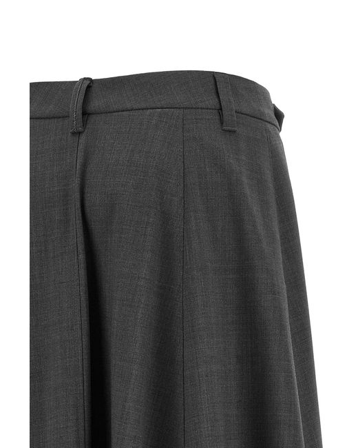 Brunello Cucinelli Black Wheel Skirt