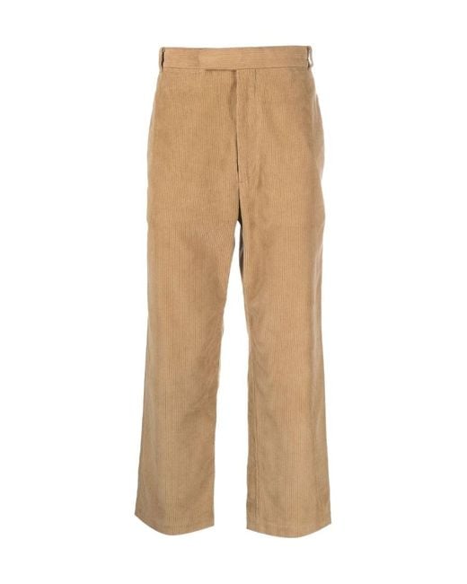 Thom Browne Natural Corduroy Straight-Leg Trousers for men