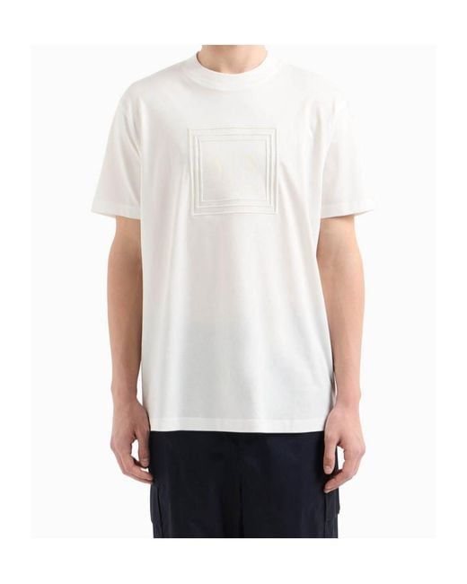 ARMANI EXCHANGE White Regular T-Shirt for men