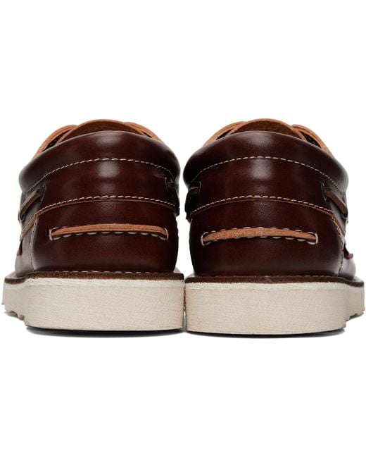 DSquared² Brown Round-Toe Boat Shoes for men