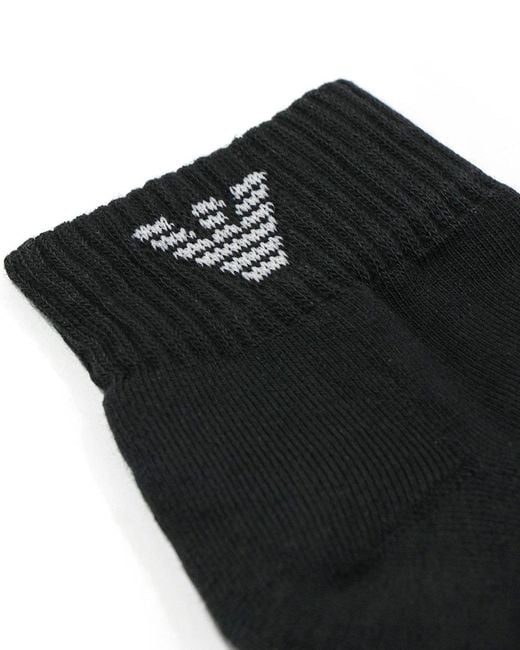 Emporio Armani Black Logo Socks for men