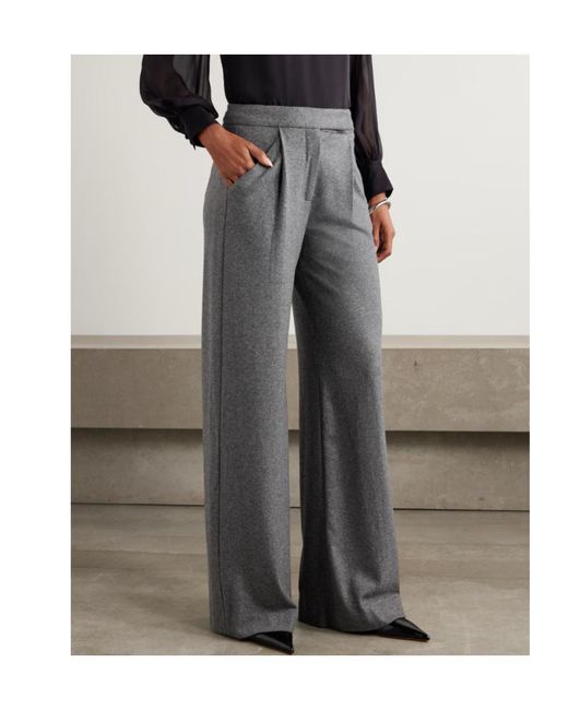Veronica Beard Gray Straight-Leg Casual Pants
