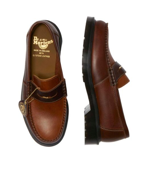Dr. Martens Brown Penton Penny Loafers for men
