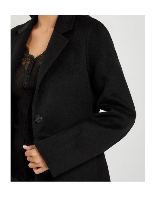 Acne Black Fitted Wool-Blend Coat