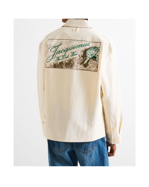 Jacquemus Natural Jacquard Rosemary Overshirt for men