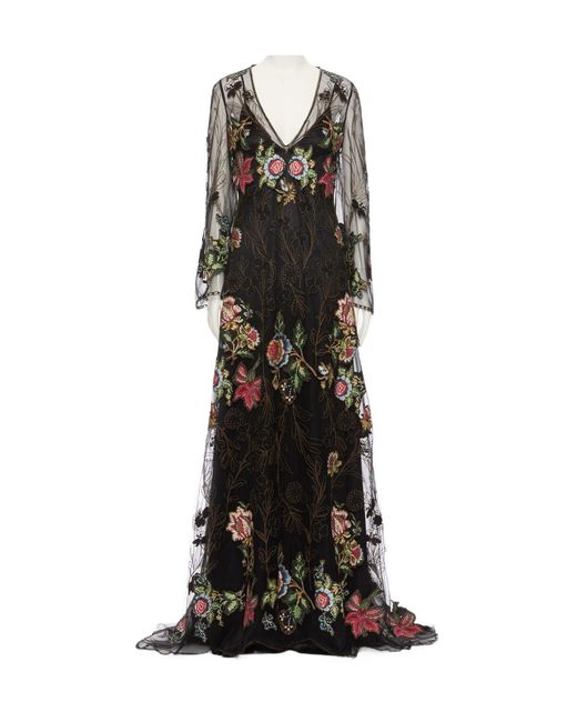 Valentino Black Long-Sleeved Dress